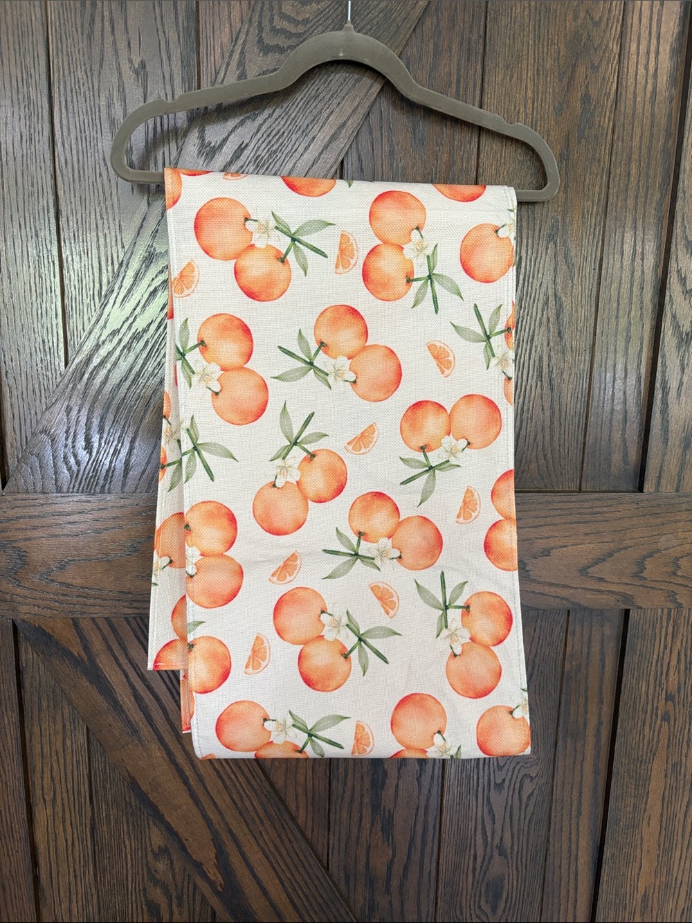 2 Table Runners with Oranges